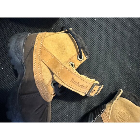 Timberland Toddler Brown Tan Leather Ankle Boots Shoes 5 - Picture 7 of 8